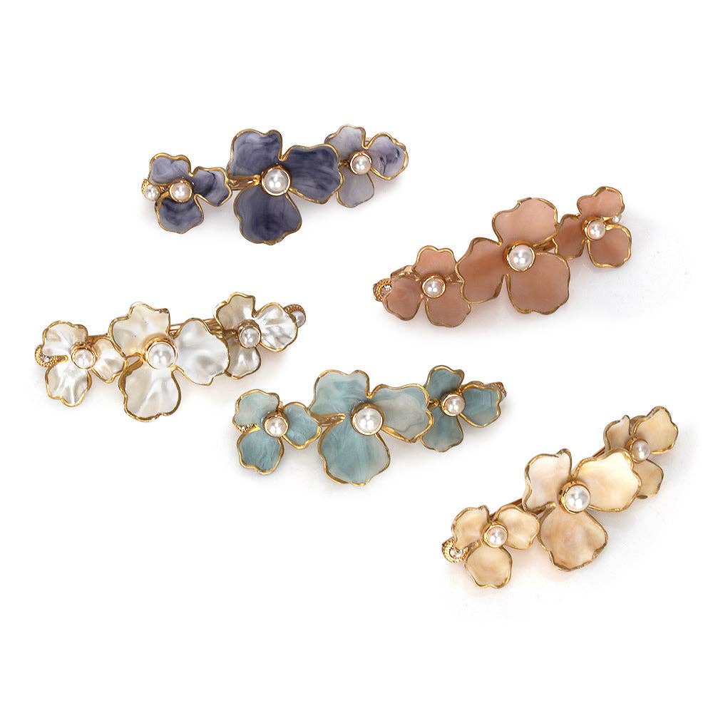 Pearl Petal Hair Barrette