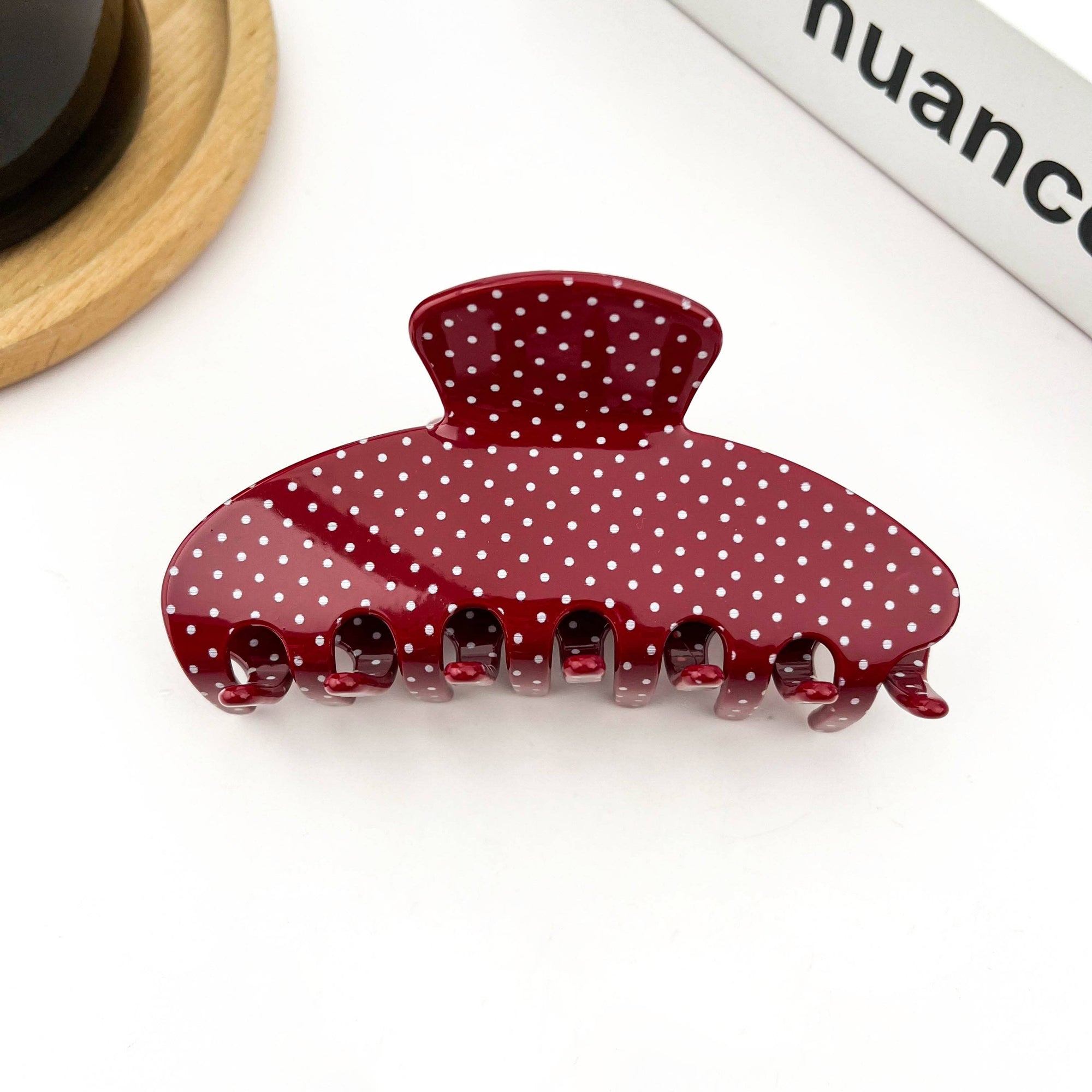 Polka Dot Hair Claw Clip