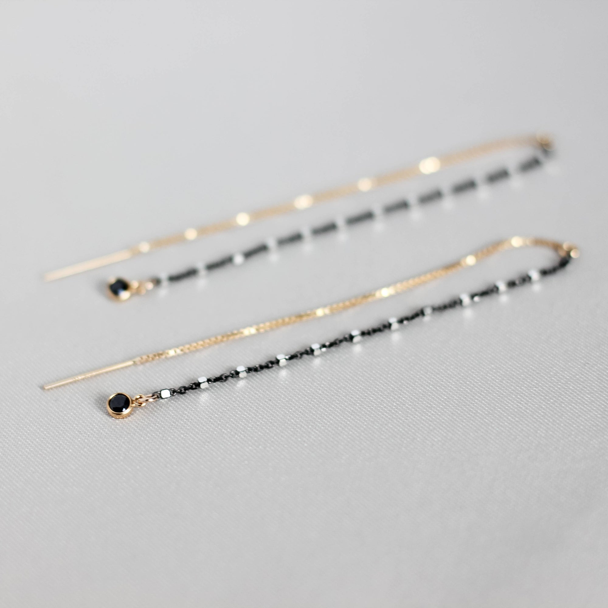 Star Lux Threader Earring - Black