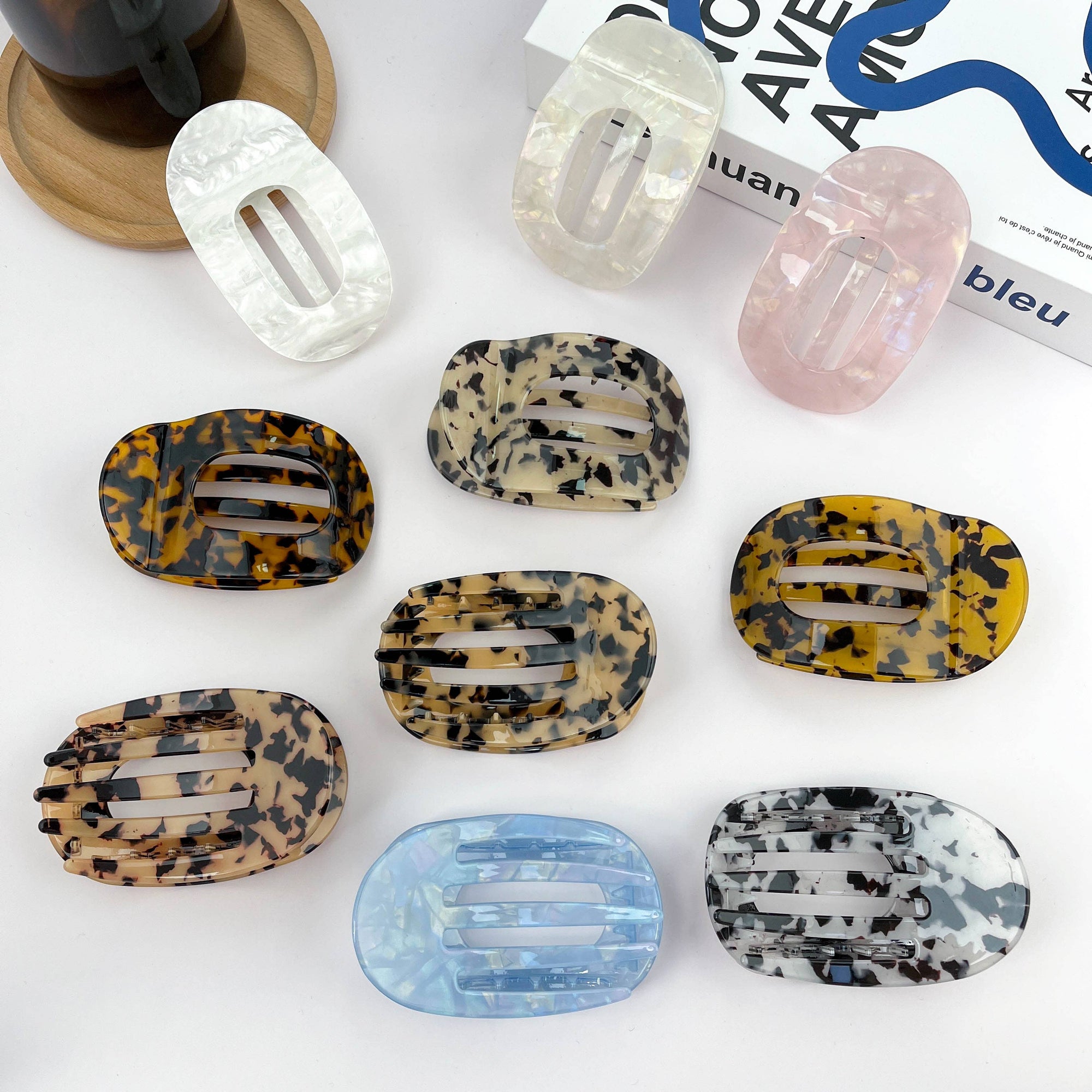 Flat Round Hair Claw Clip