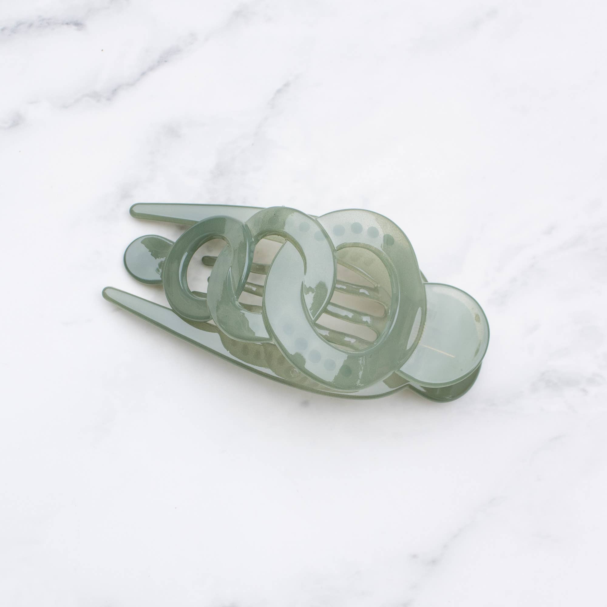 Glossy Geometric Hair Claw Clip