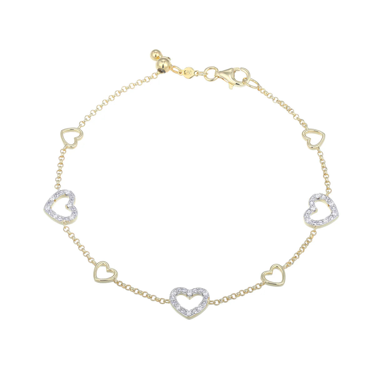 Diamond Amore Station Bolo Bracelet