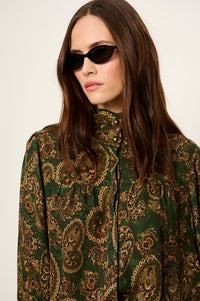 UMA HIGH NECK SILK SHIRT