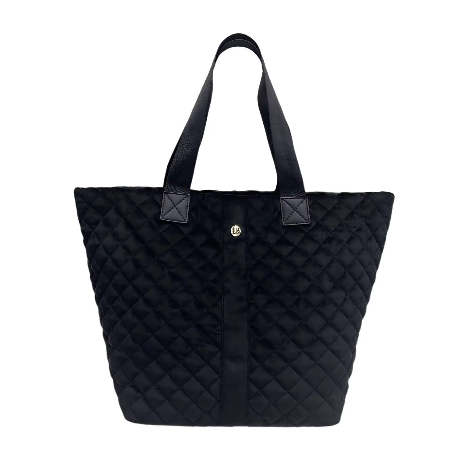 The Quilted Diamond Tote - Black Velvet