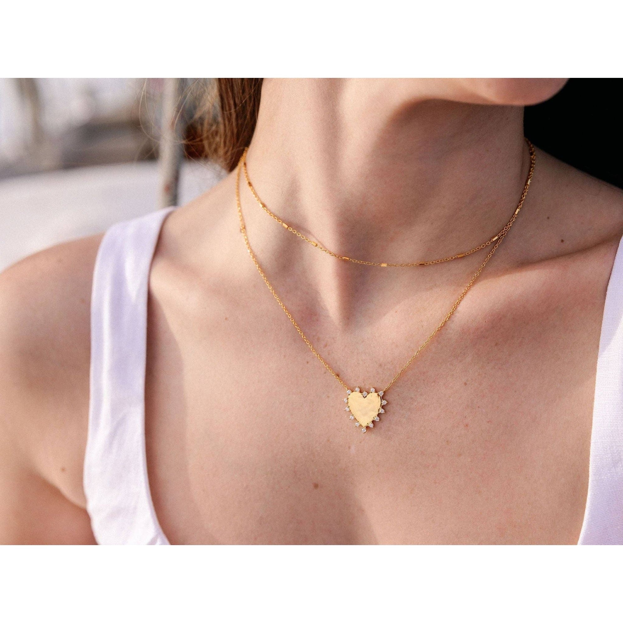 Shara 18K Heart Necklace