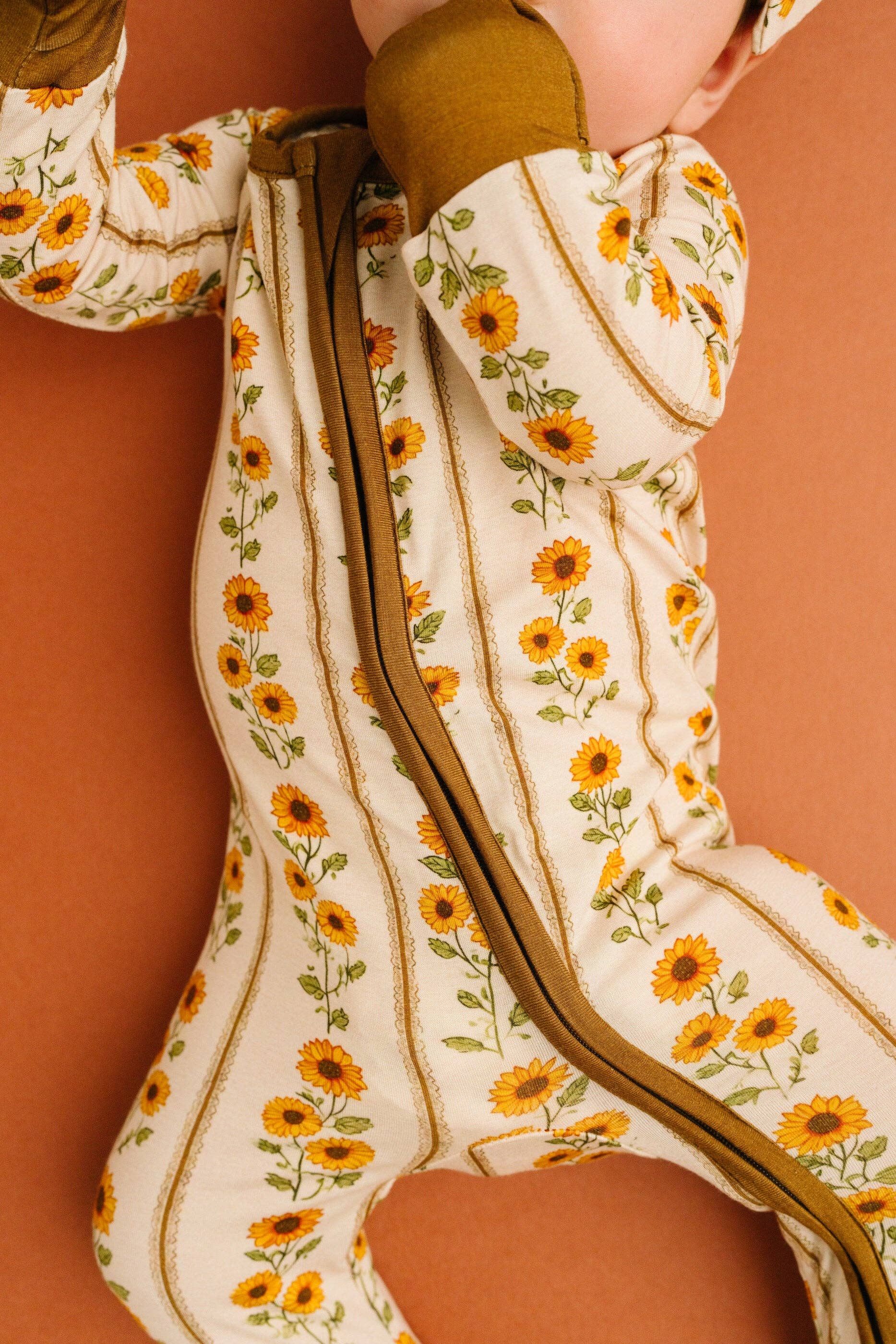 Baby Bamboo Sleeper: Sunflower Stripe