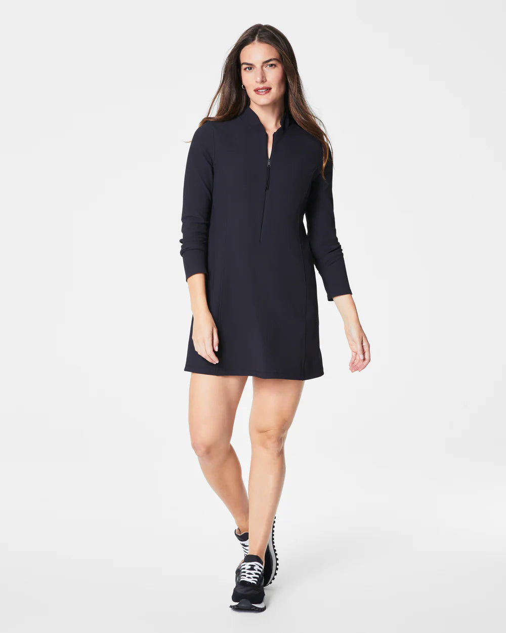 Ribbed Half Zip Dress