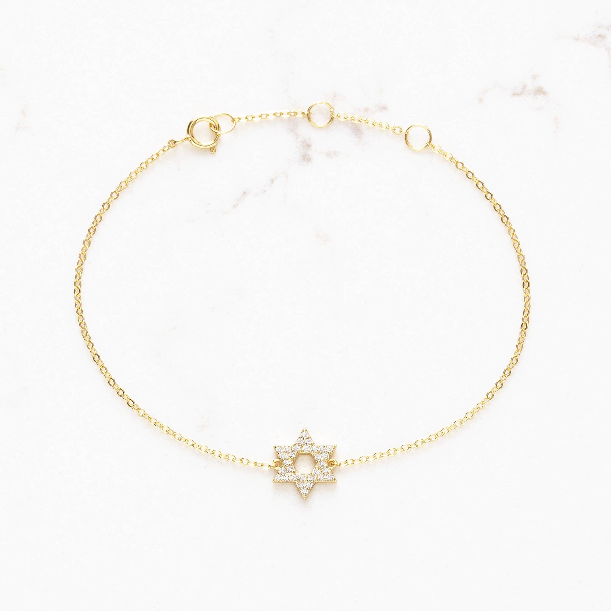 CZ Star of David Bracelet