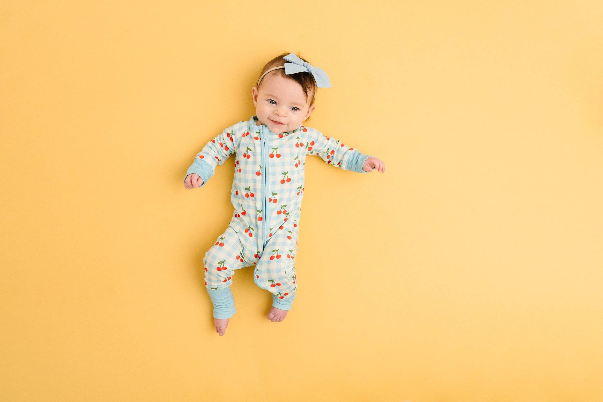 Baby Bamboo Sleeper - Cherry Picnic