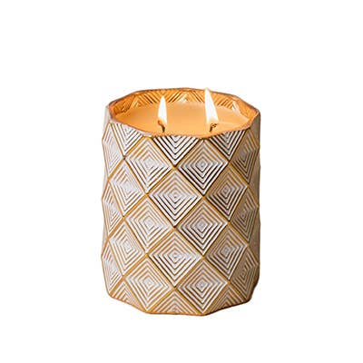 Gilded Pear Gold Décor Candle