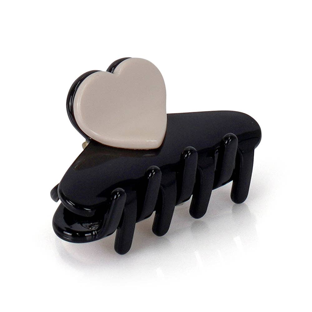 Black Heart Claw Clip