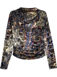 Khami Velvet Burnout Shirred