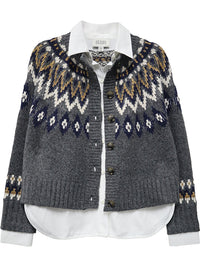 Alina Mixed Media Cardigan