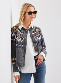 Alina Mixed Media Cardigan