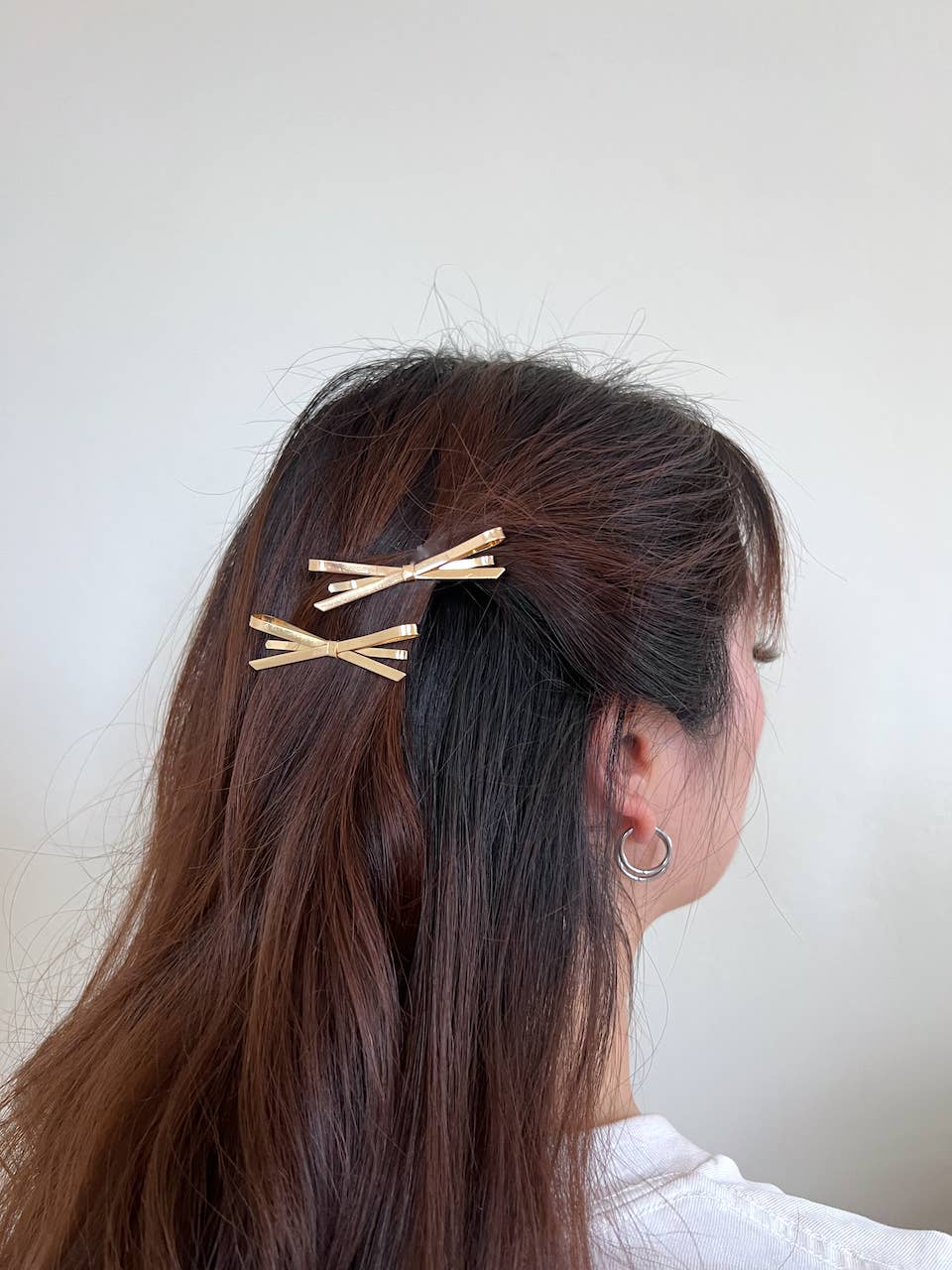 Gold Bow Bobby Pin Set