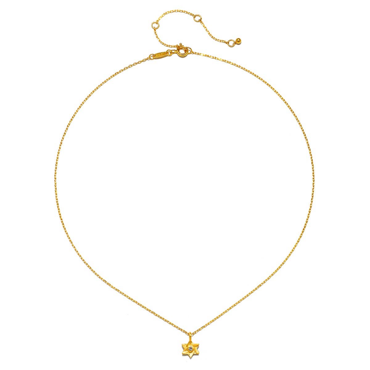 Guiding Faith White Topaz Star of David Necklace