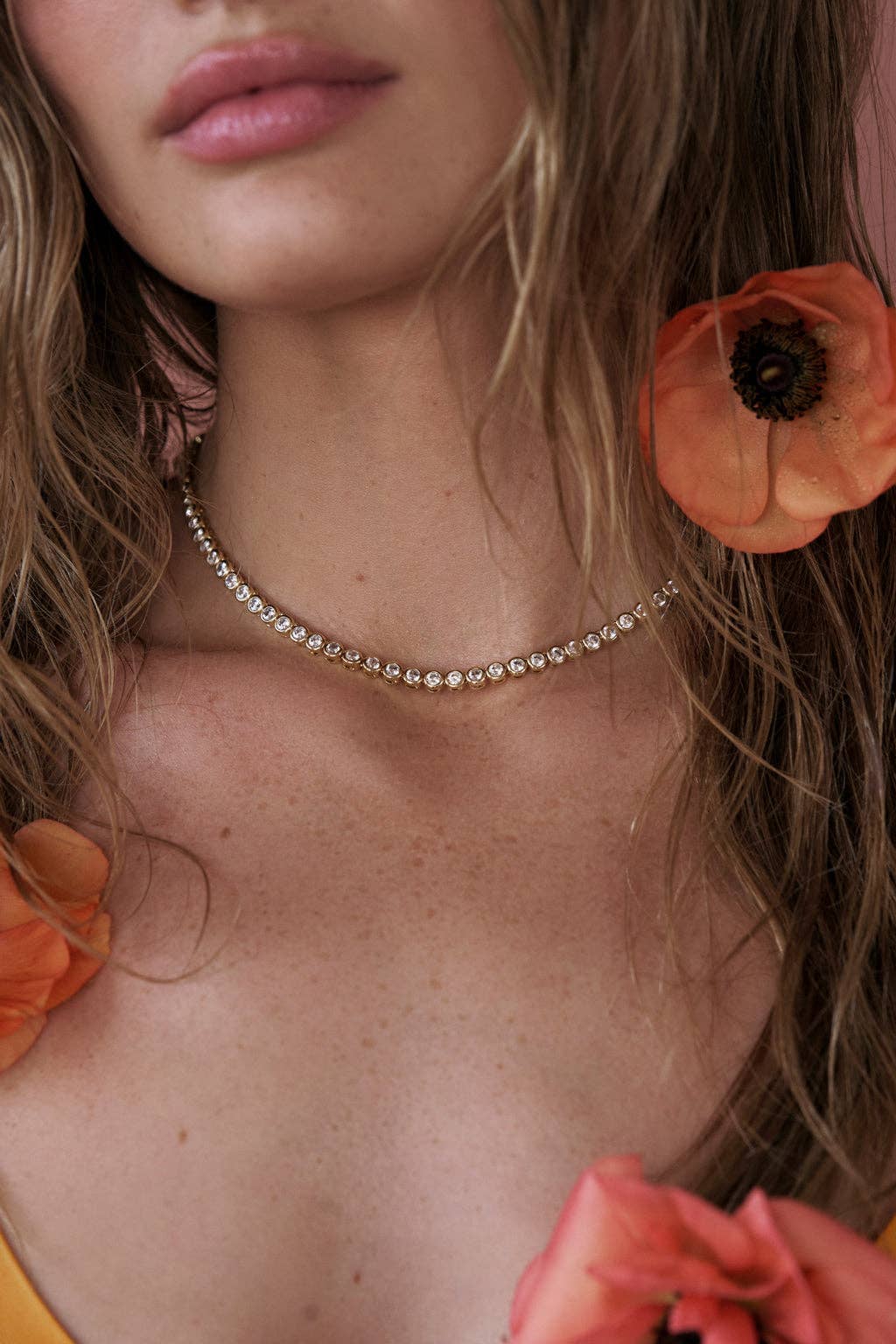 Classic Bezel Tennis Necklace