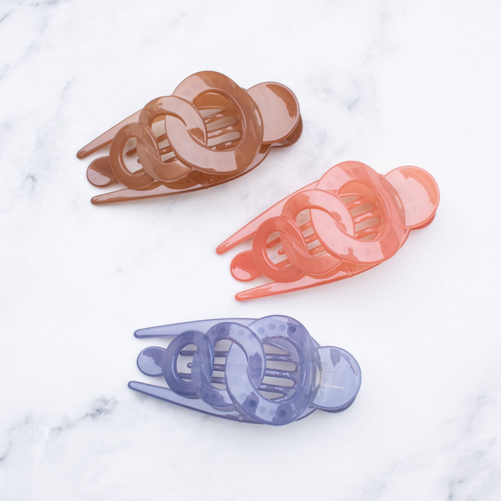Glossy Geometric Hair Claw Clip