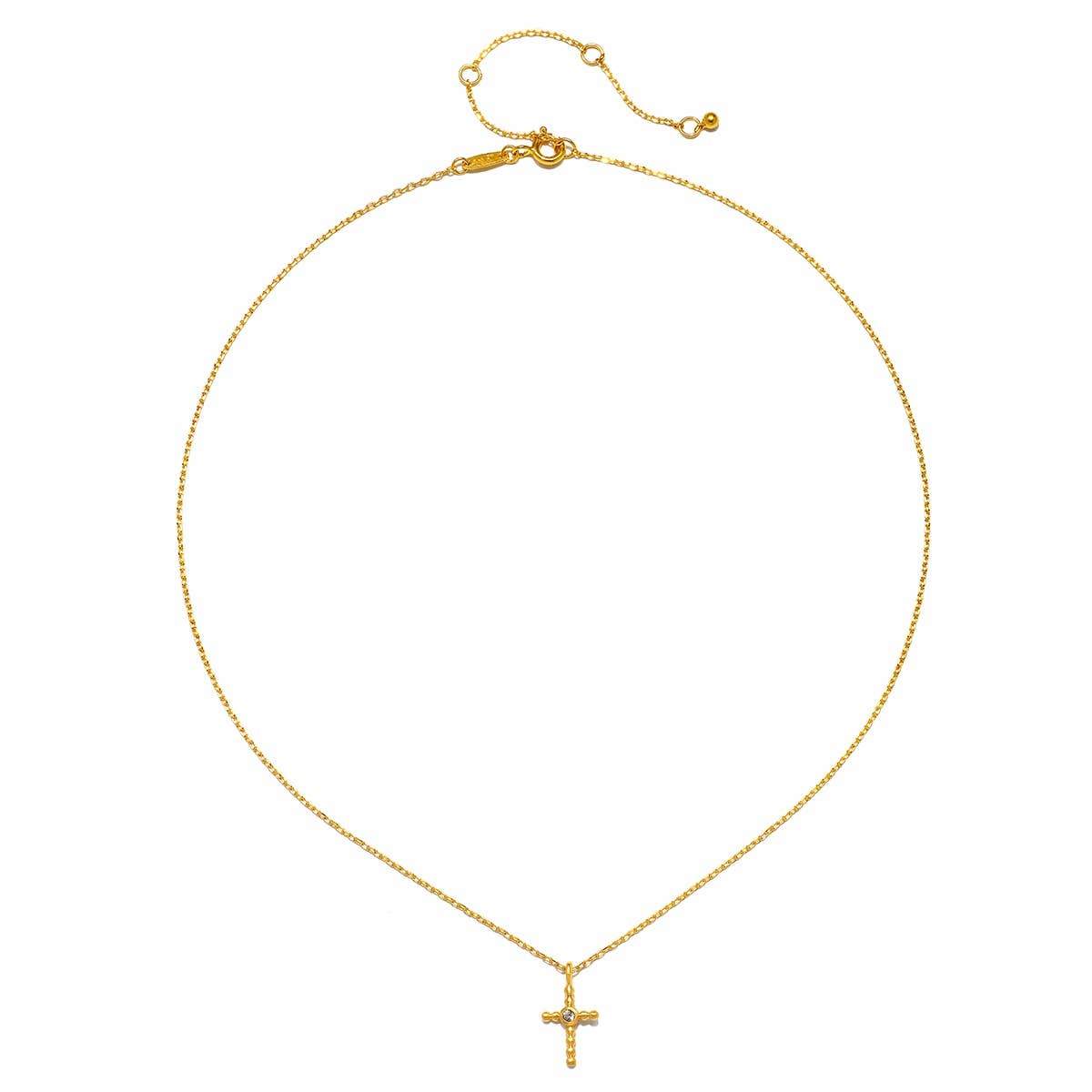 Precious Faith White Topaz Cross Necklace