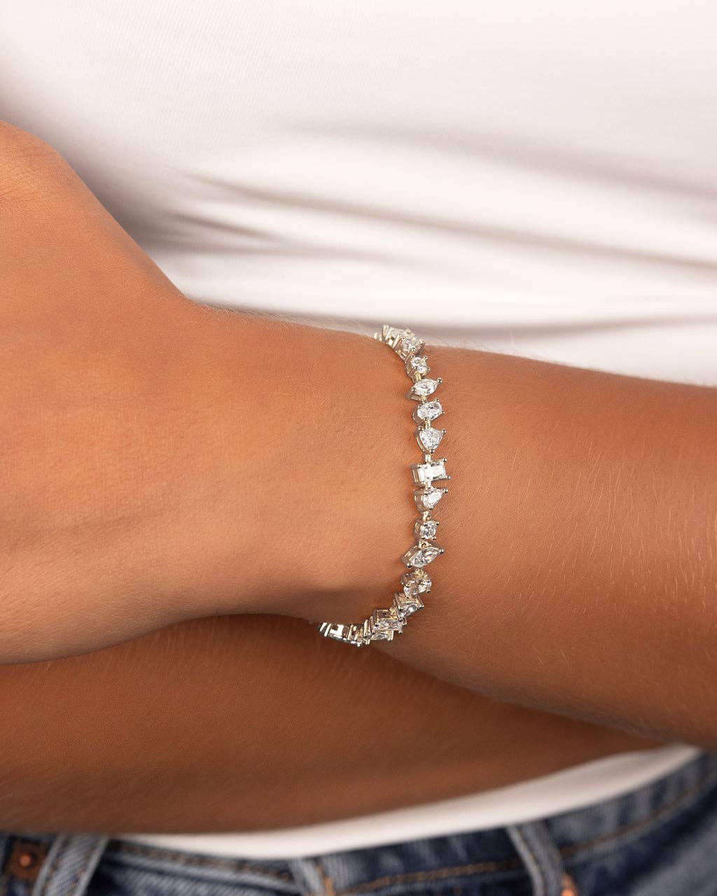 Multi Shape CZ Tennis Bracelet