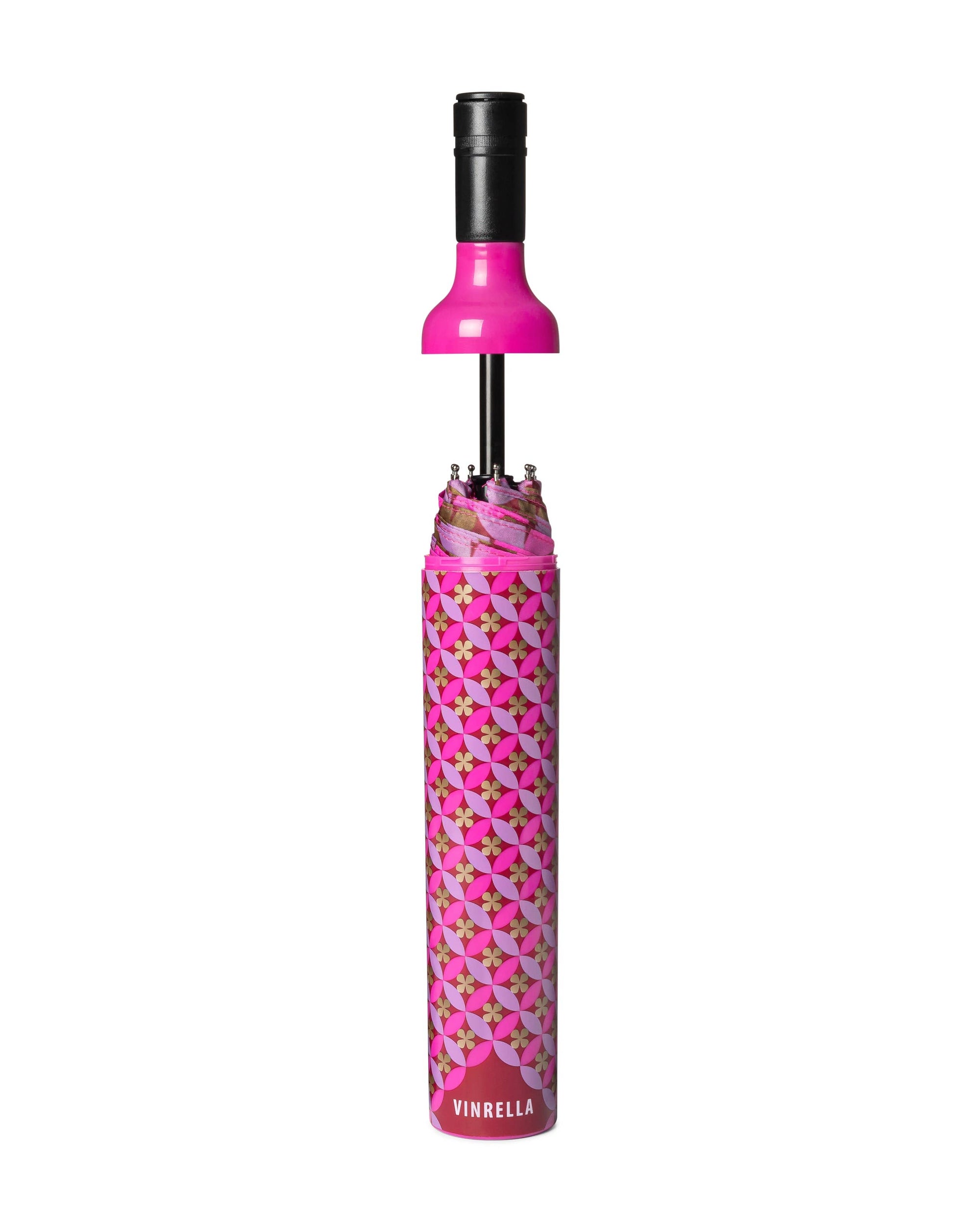 Wine Bottle Umbrella - Clover Floral Bottle