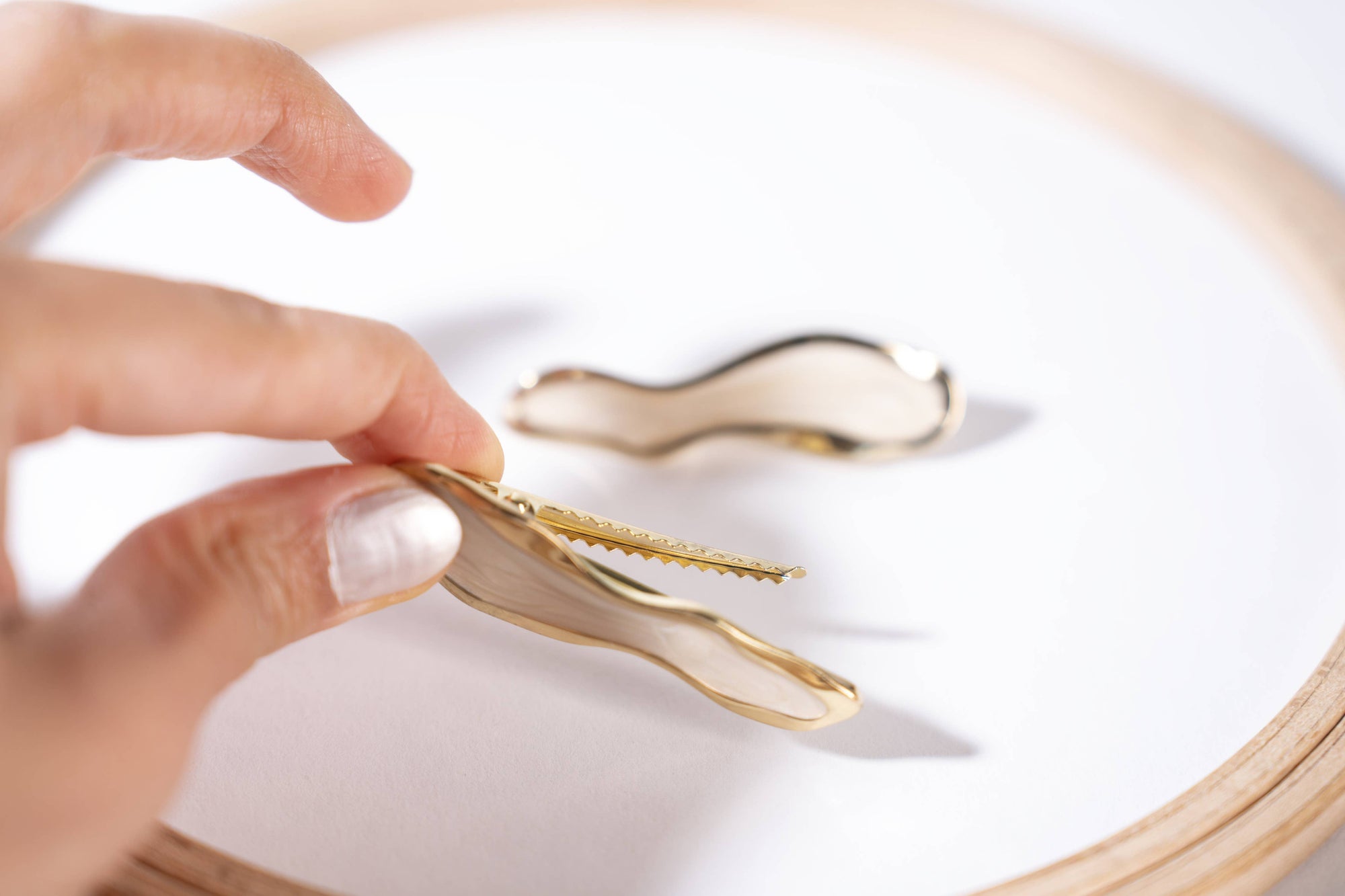 Abstract Resin Hair Pin