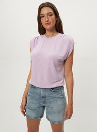 SHARON SHIRRED BUBBLE TOP