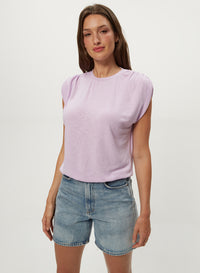 SHARON SHIRRED BUBBLE TOP