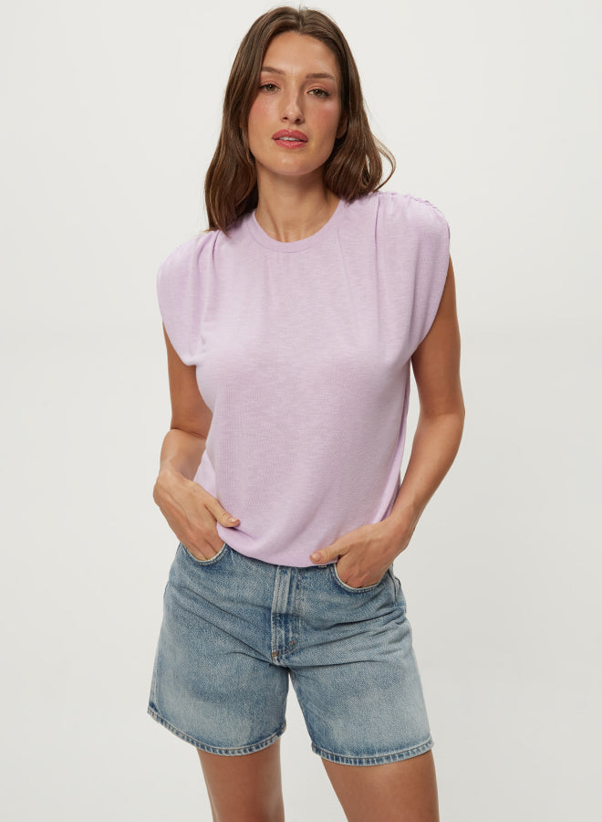SHARON SHIRRED BUBBLE TOP