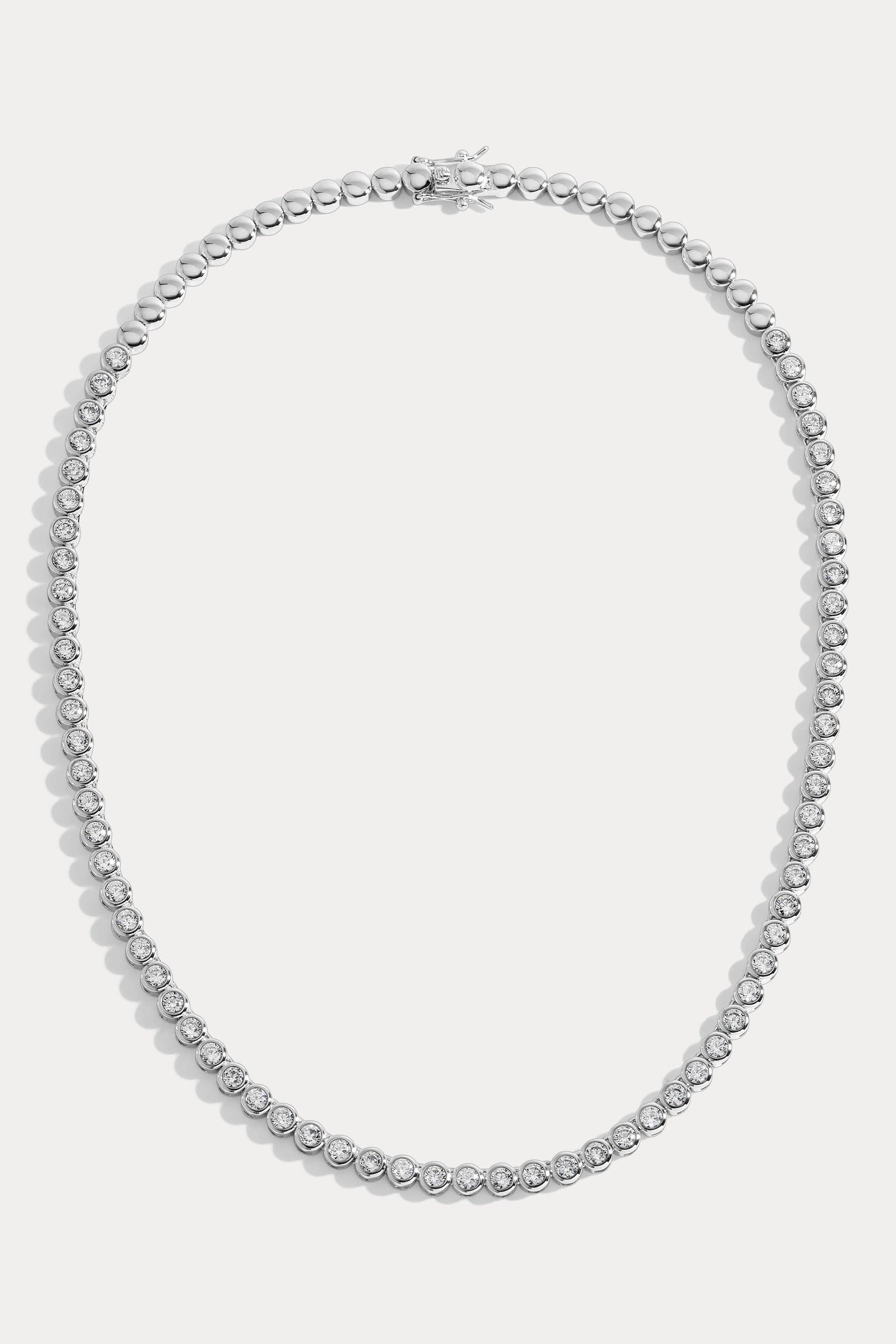 Classic Bezel Tennis Necklace