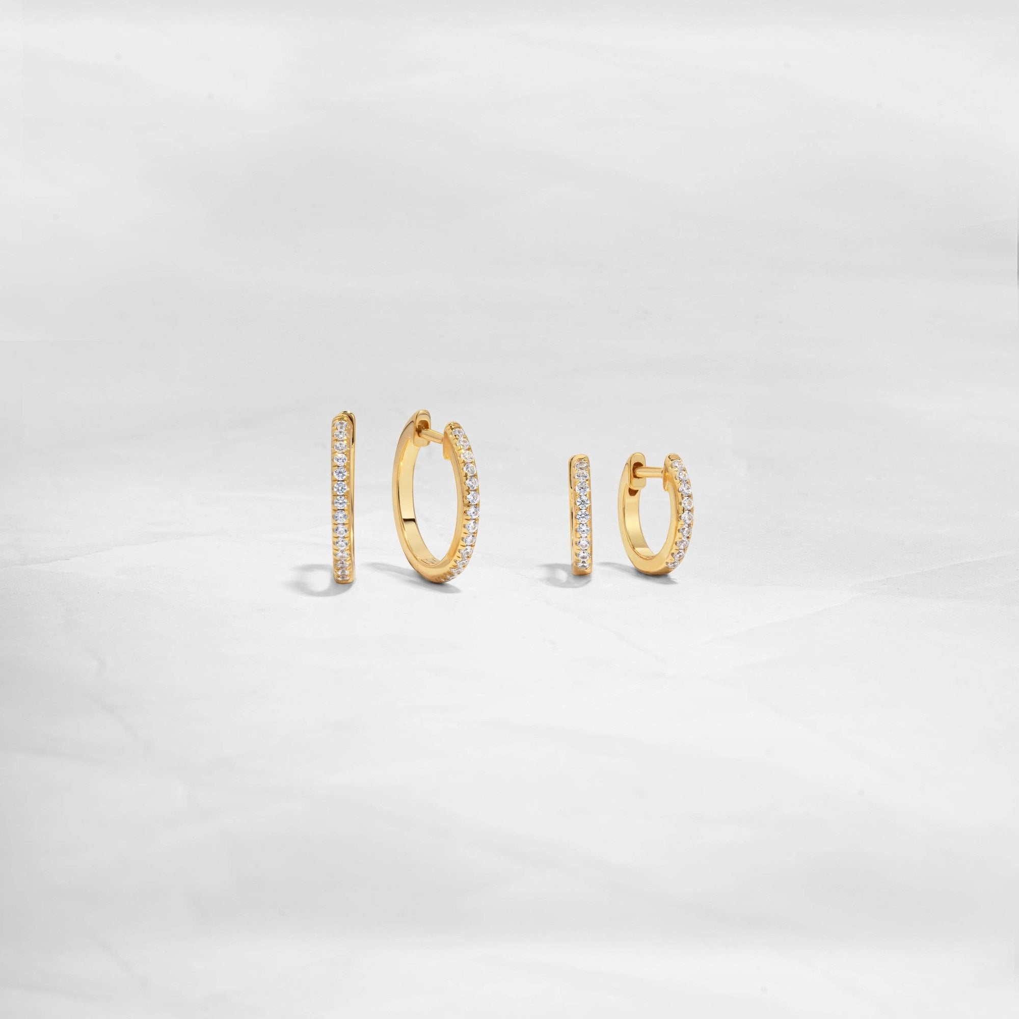 Pavé Huggie Earrings (8mm)