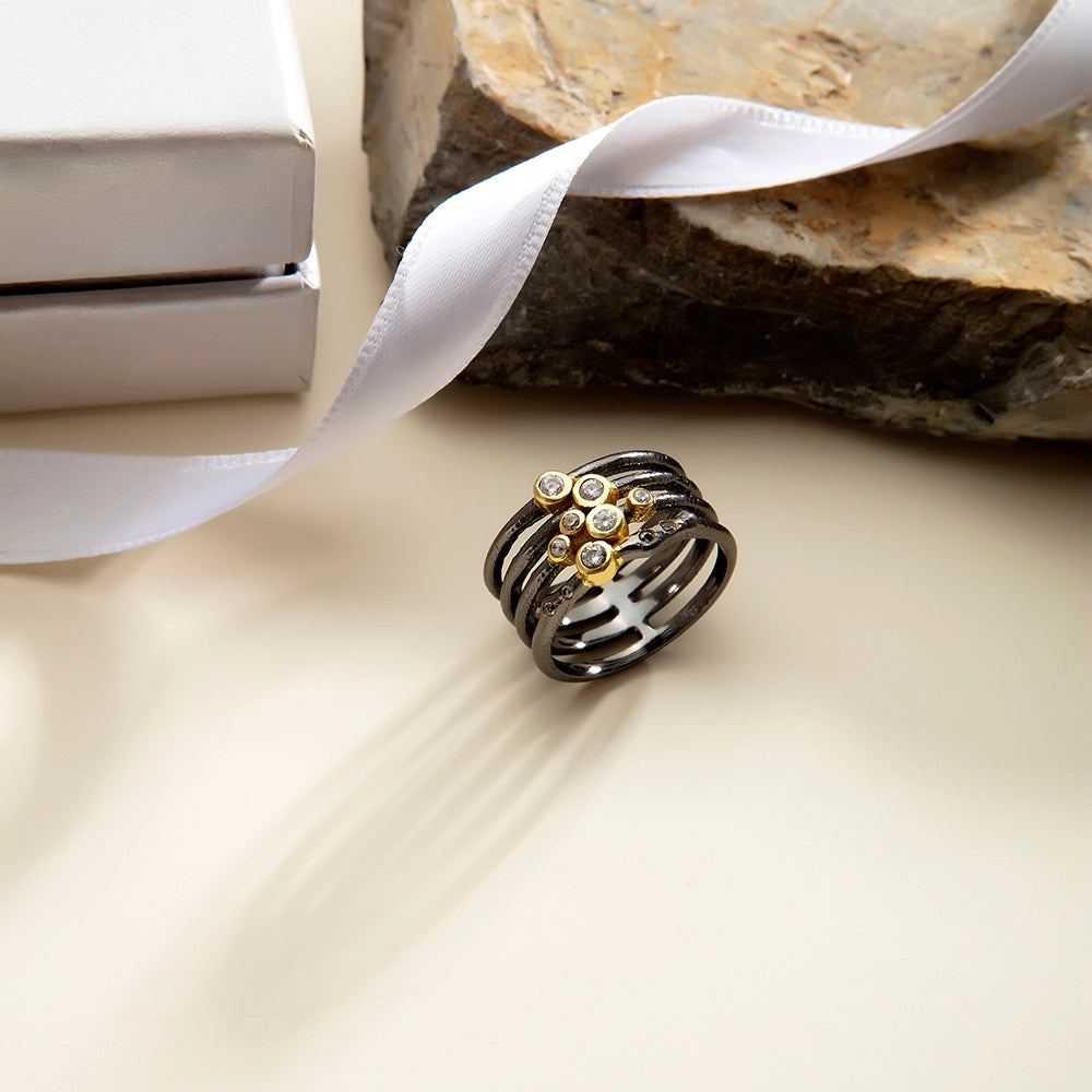 Two Tone Stacked Ring