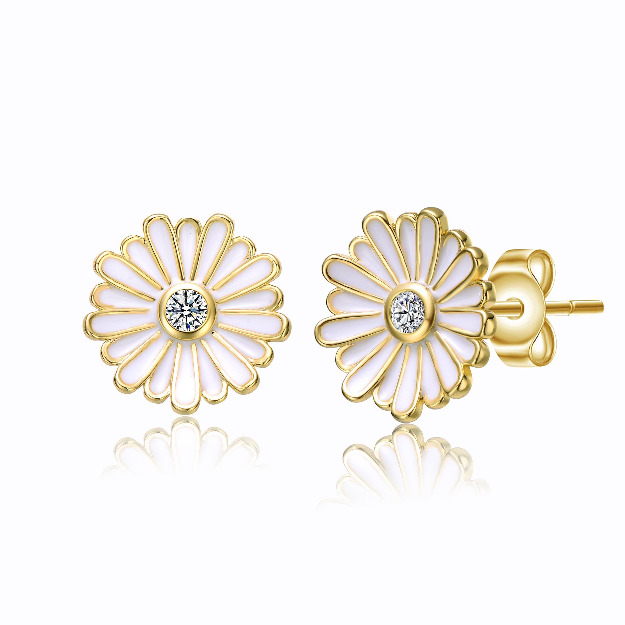 Enamel Daisy Earring