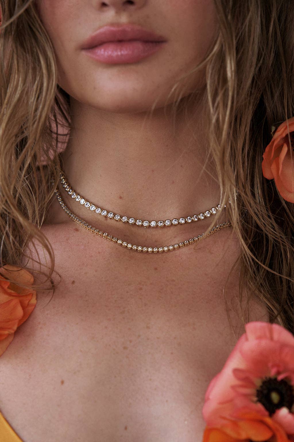 Classic Bezel Tennis Necklace