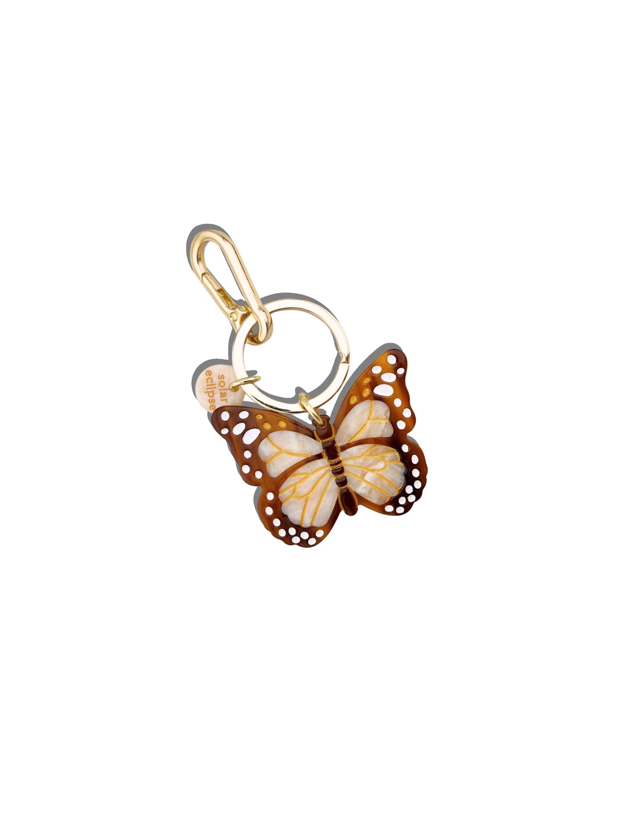 Hand-painted Monarch Bag Charm + Keychain