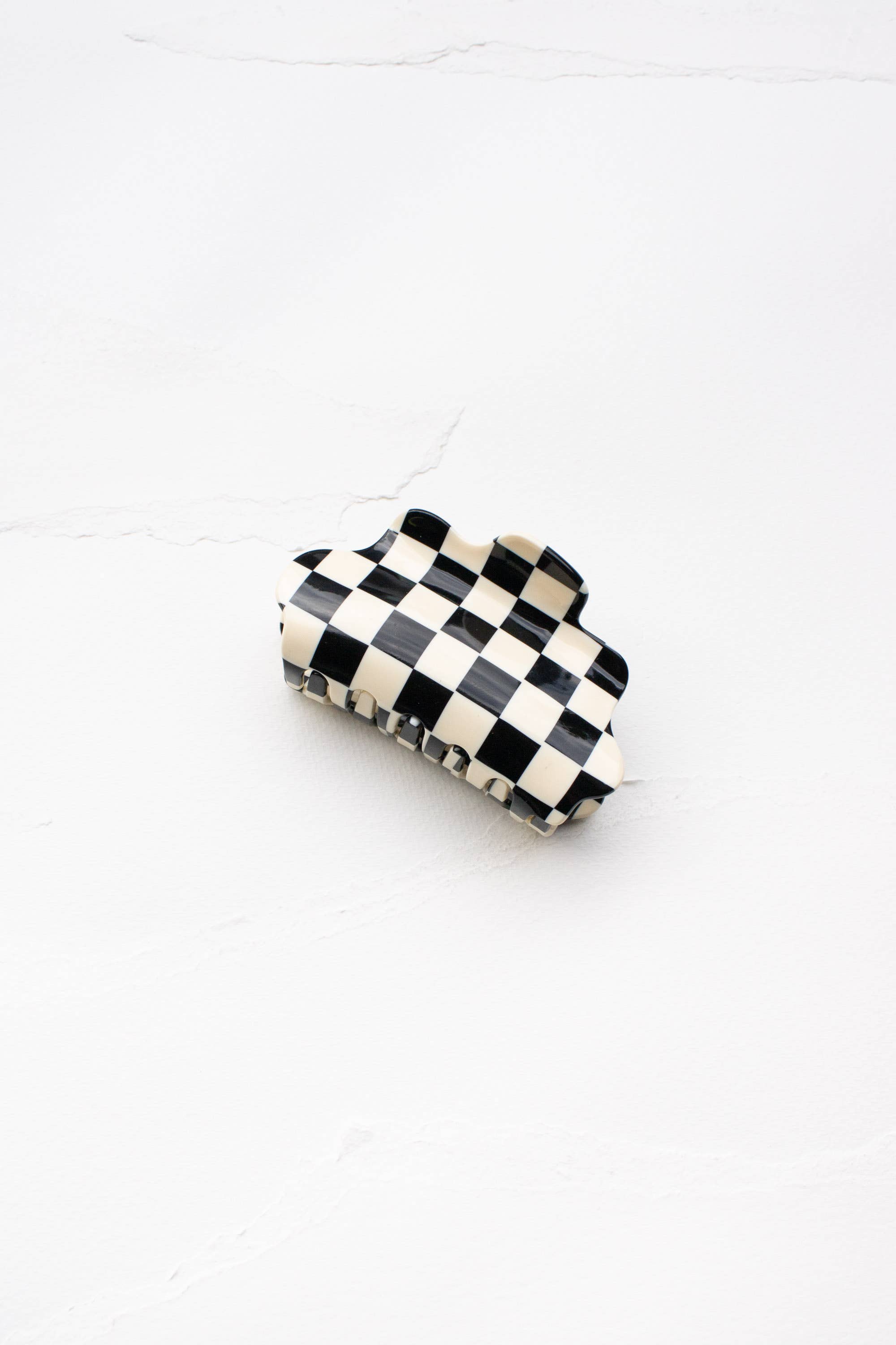 Eco Cloud Checkerboard Hair Claw Clip