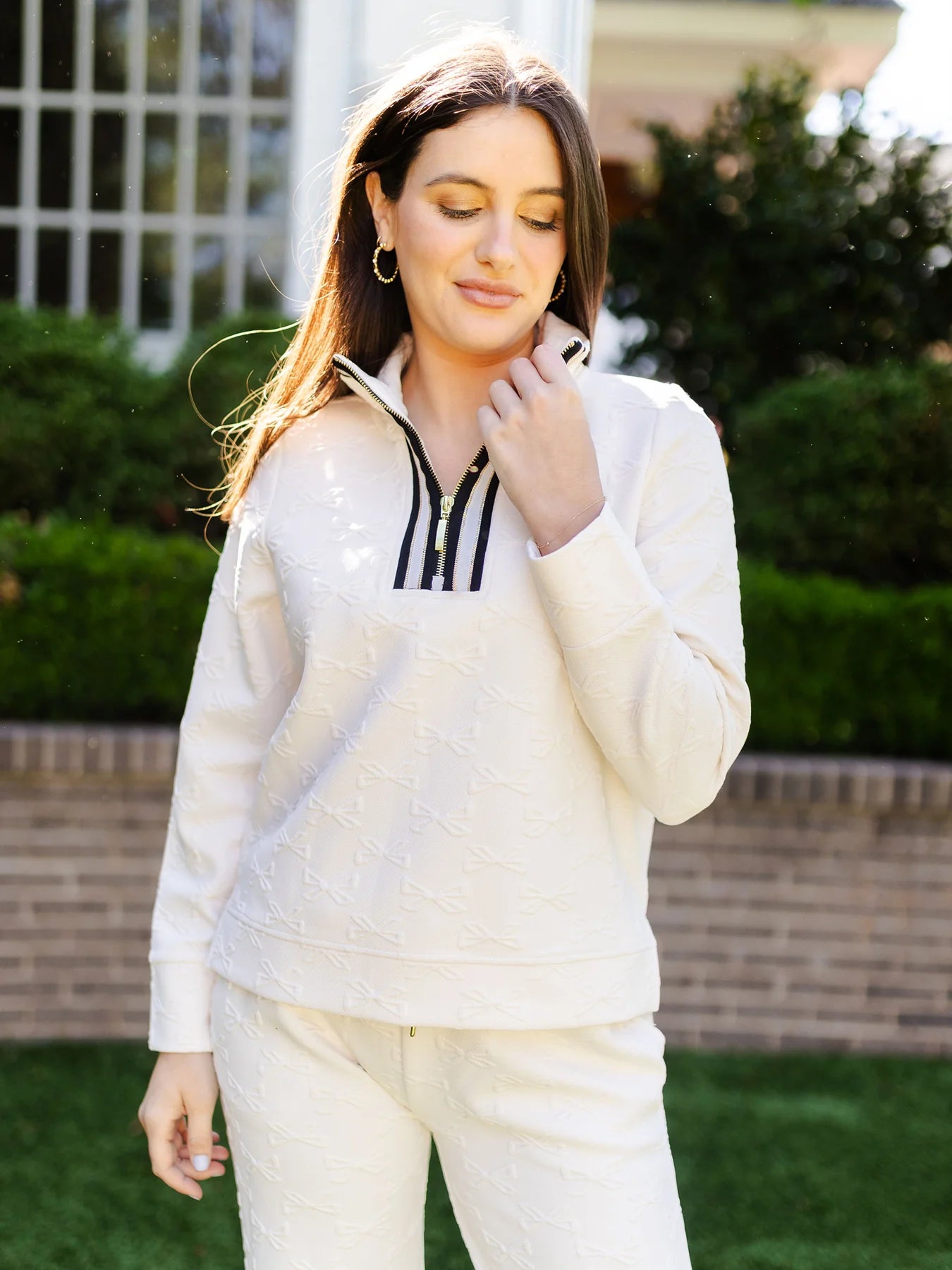 Lula Half Zip Set (Ivory)