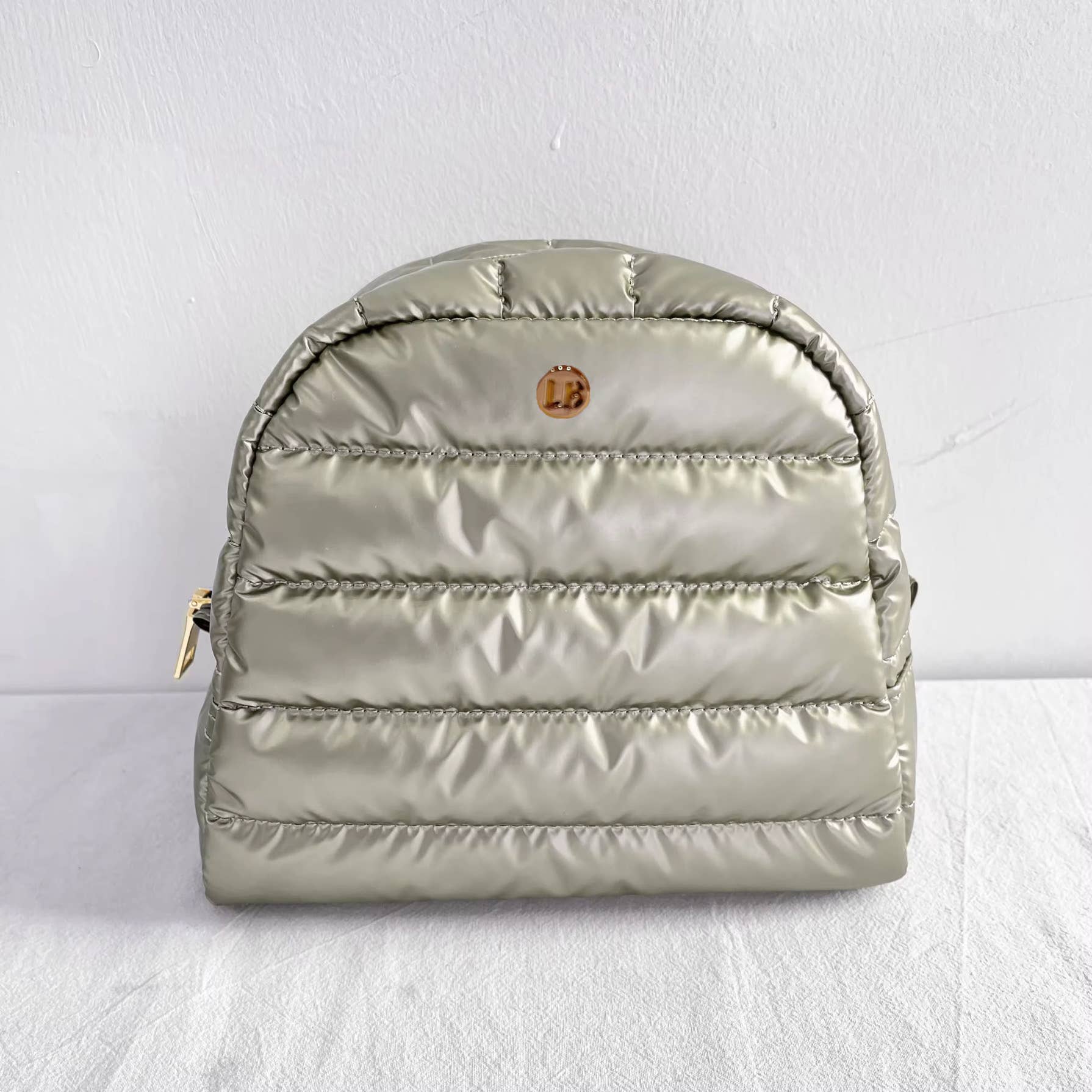 Puffer Cosmetic Bag - Pebble Gray