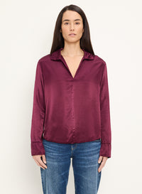 EVERLY L/S COLLARED TOP