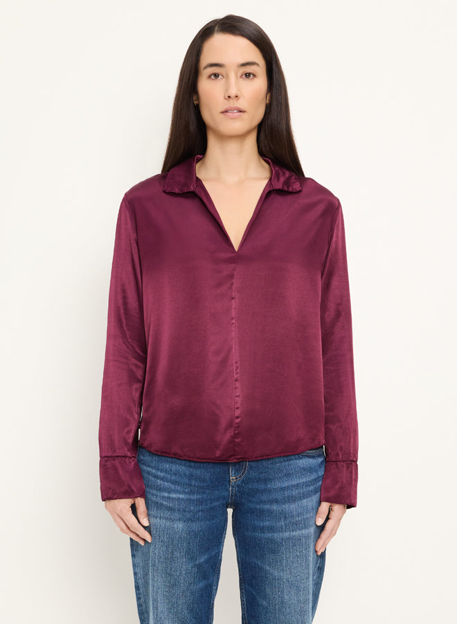 EVERLY L/S COLLARED TOP