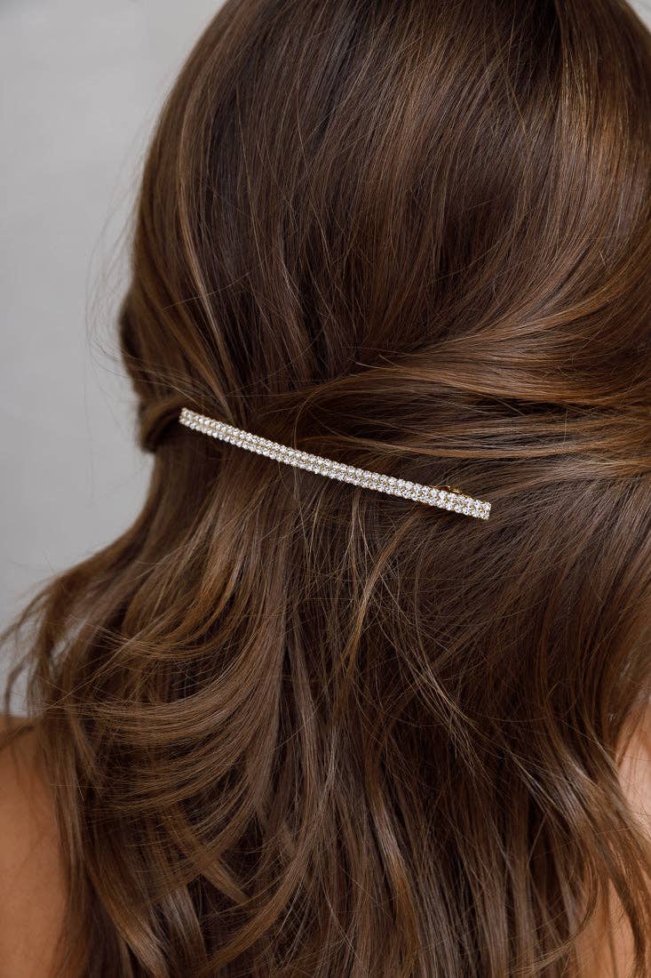 Double Row Crystal Barrette