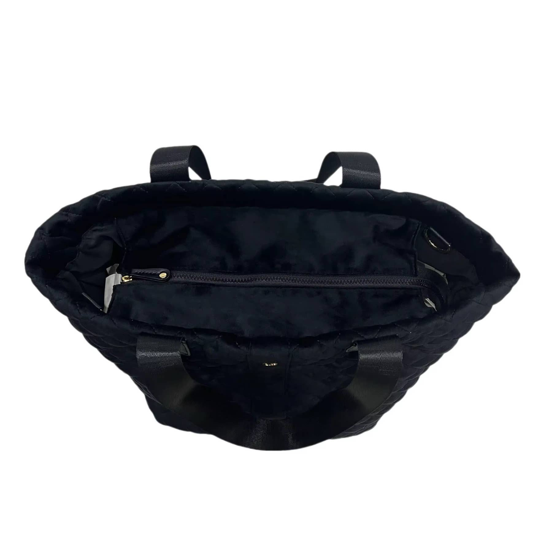 The Quilted Diamond Tote - Black Velvet