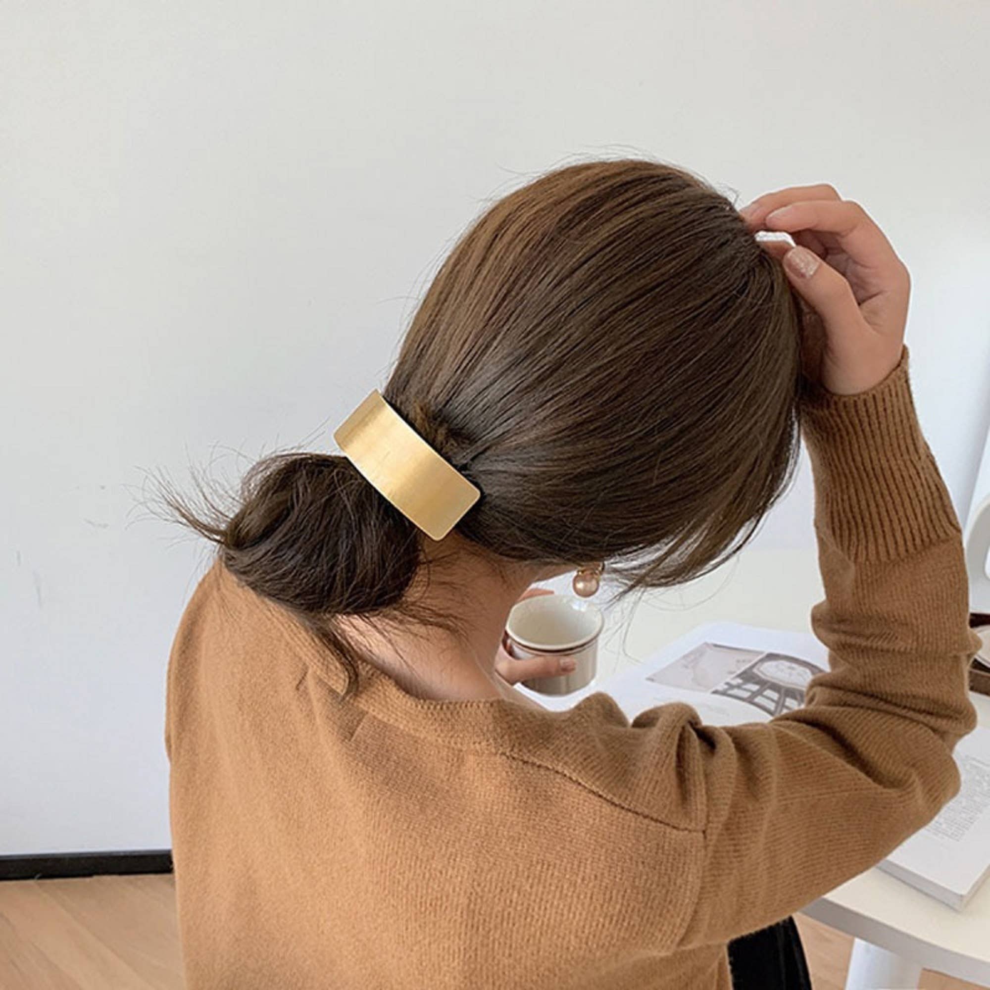 Geometric Gold Hair Clip