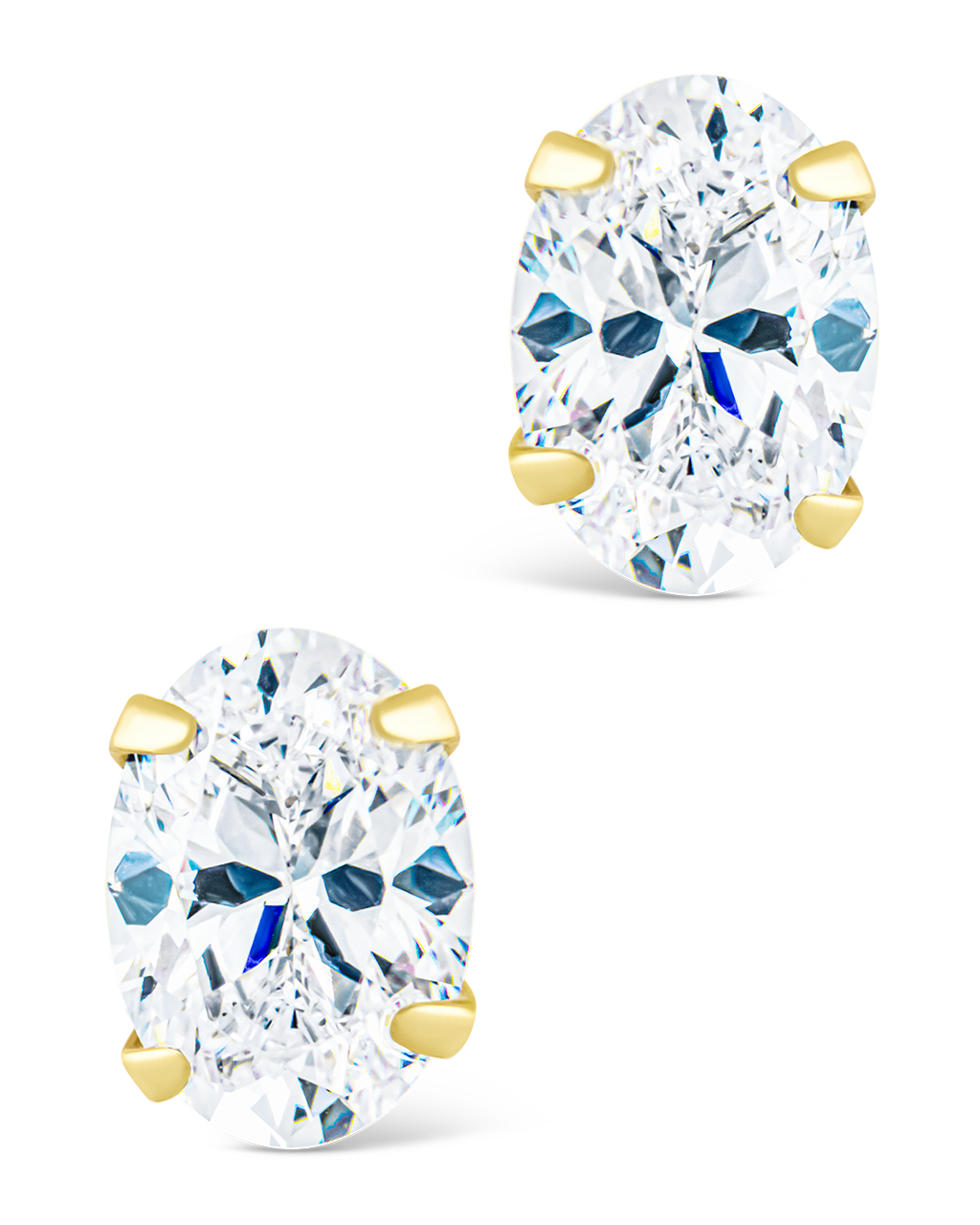 Oval Cut Prong Set Studs