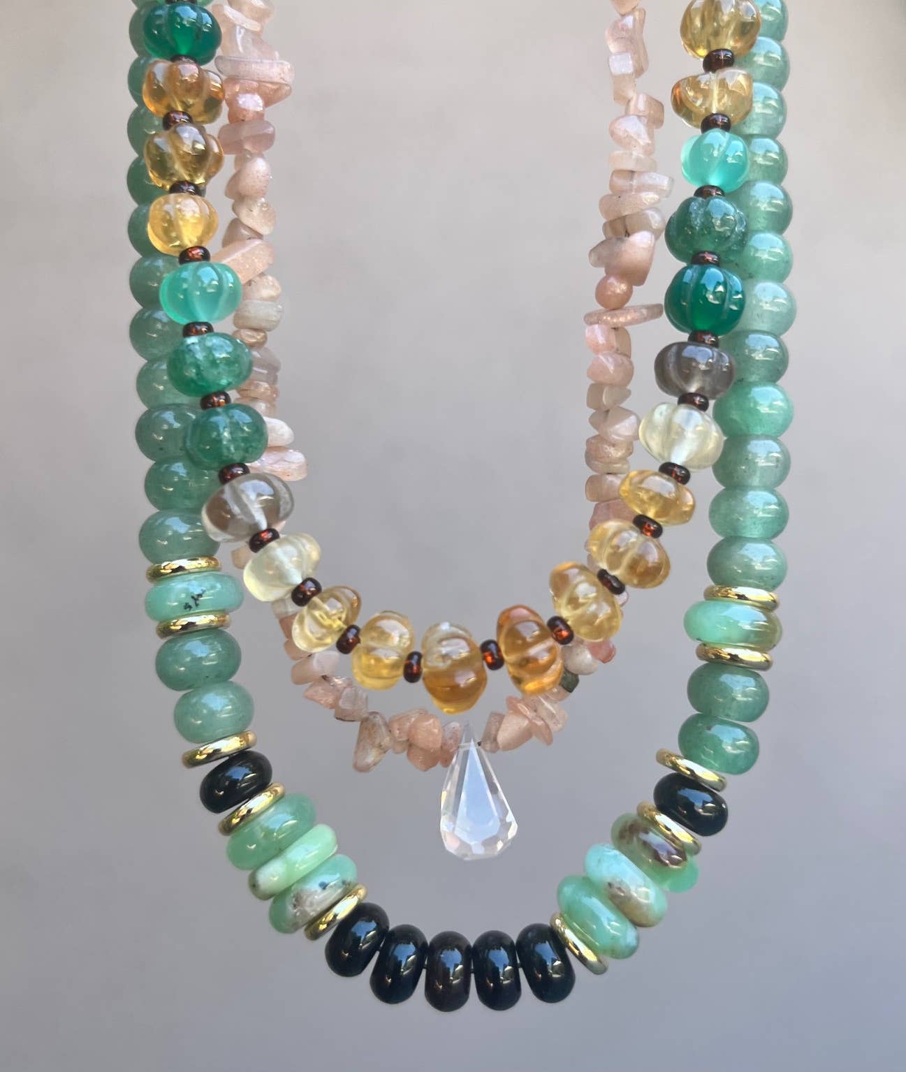 Green Luxe Gemstone Necklace