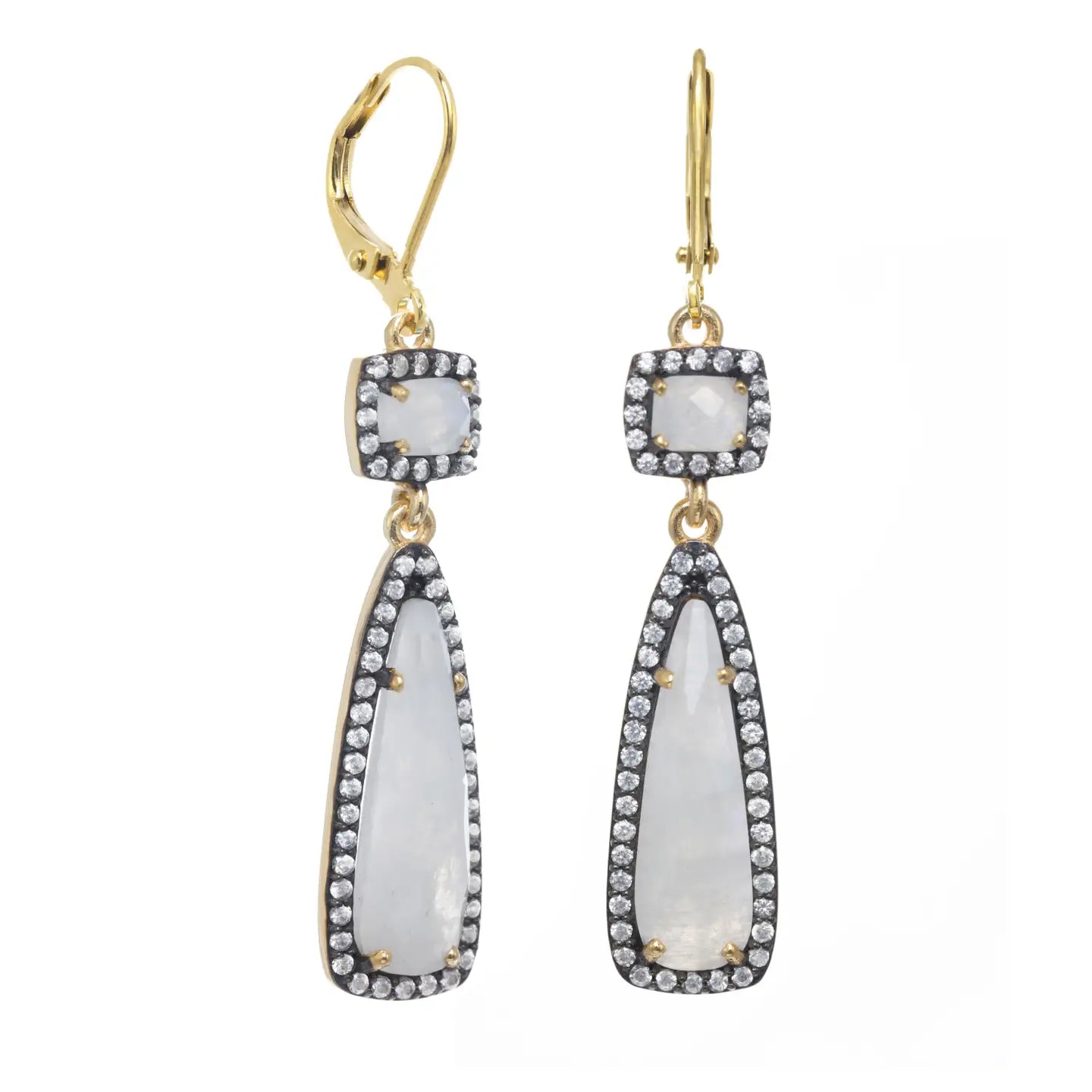 Moonstone Pave Earring