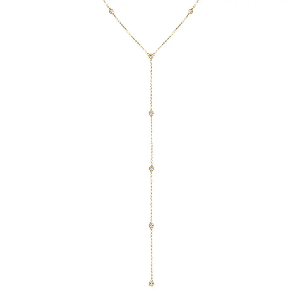 Delicate Bezel Lariat