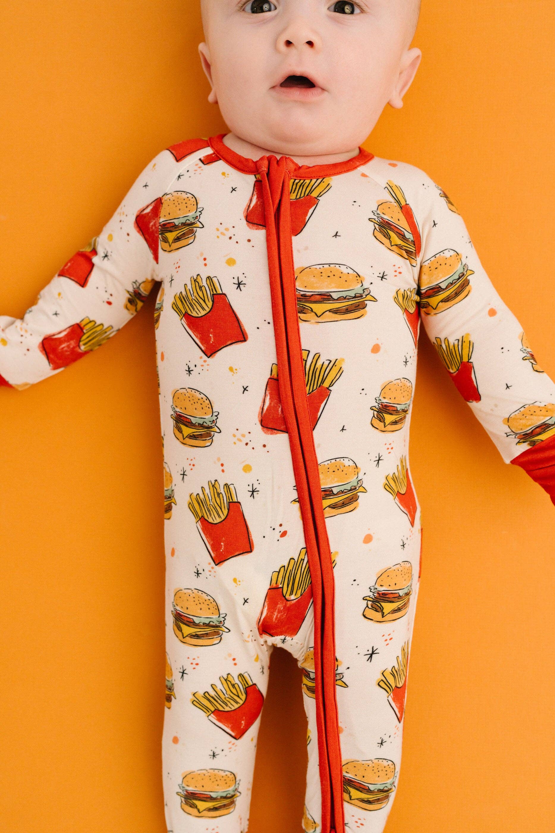 Baby Bamboo Sleeper - Cheeseburger Meal