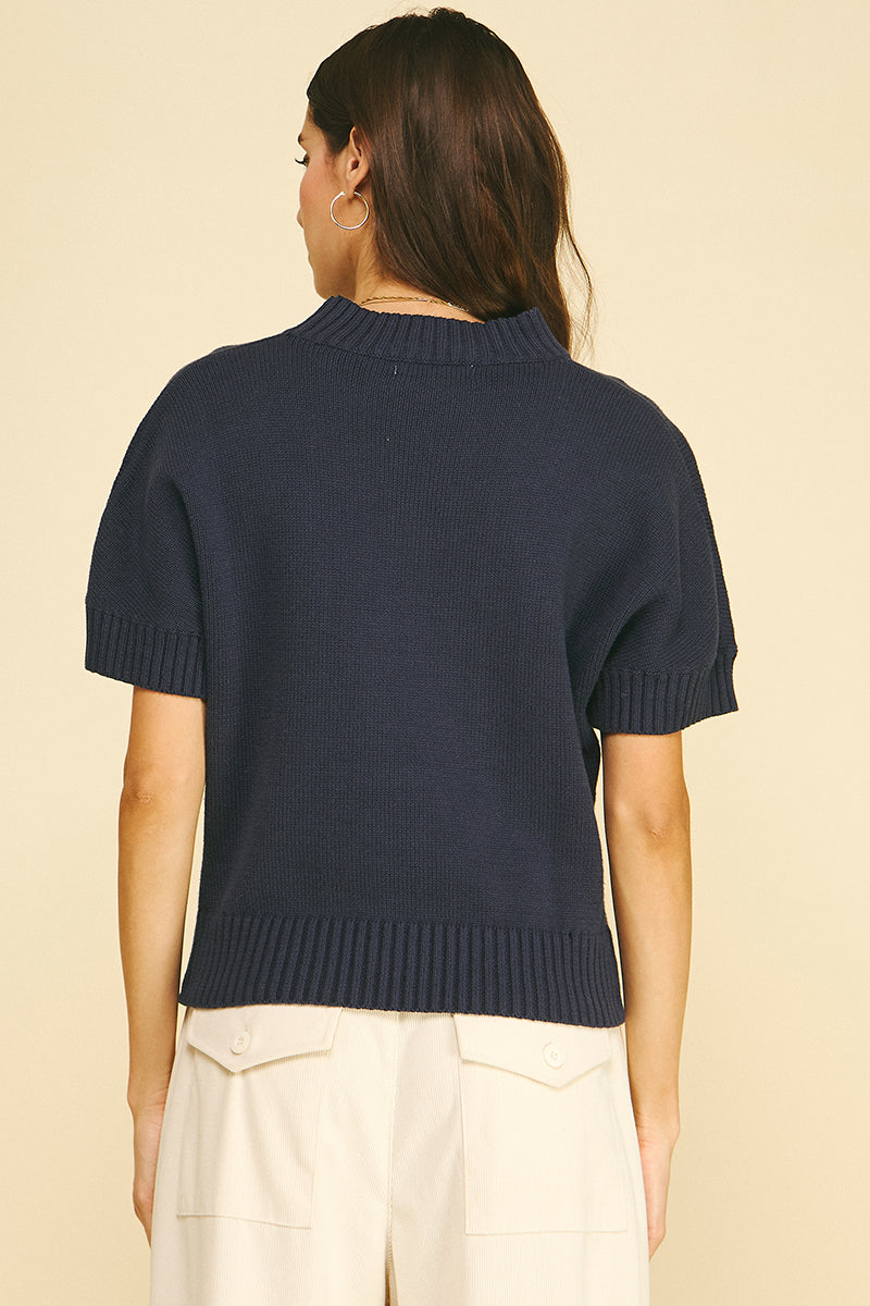 Navy Star Sweater