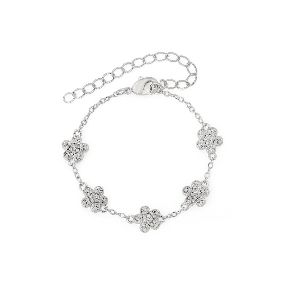 Silver Flower Bracelet